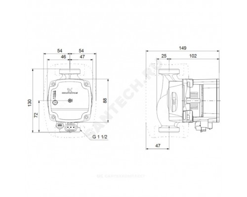 Насос циркул ALPHA1 L 25-60 130 PN10 230В б/к Grundfos 99160583