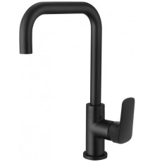 AQ1081MB ВЕГА смеситель для кухни (квадратный излив), матовый черный AQ1081MB