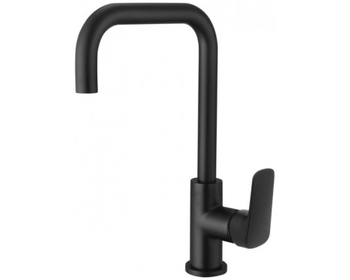 AQ1081MB ВЕГА смеситель для кухни (квадратный излив), матовый черный AQ1081MB