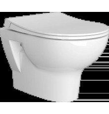 5795B003-6077 Комплект: Безободковый подвесной унитаз VitrA Zentrum + тонкое дюропластовое сиденье микролифт 5795B003-6077