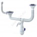 Сифон мойки 2чаши бут г/пер 3 1/2"x40 отв нерж/сетка Unicorn В710VР