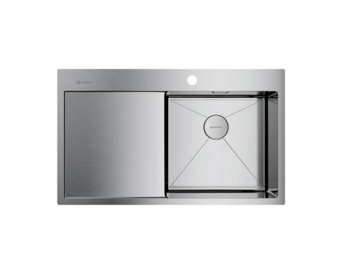 Мойка, OMOIKIRI, Akisame, шгв 860-510-200, отверстия для смесителя-1, чаша справа, цвет-нержавеющая сталь