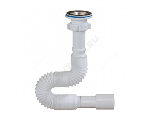 Сифон умыв гофр 1 1/4"x32/40 нерж/сетка Орио А-30341