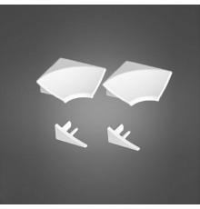 Набор (2 заглушки + 2 угловых соединения) для планки 11, белый B460000001