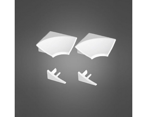 Набор (2 заглушки + 2 угловых соединения) для планки 11, белый B460000001