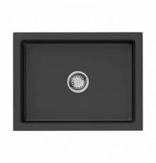 Мойка, OMOIKIRI, Mikura, шгв 610-460-254, отверстия для смесителя-отсутствуют, цвет-черный