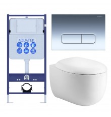 SET AQUATEK АЛЬТАИР-016 4в1 (рама AQUATEK Standard INS-0000012+крепеж KKI-0000002+клавиша KDI-0000016+унитаз АЛЬТАИР AQ1980-00 с тонким сиденьем soft- SET AQUATEK АЛЬТАИР cm-016 4в1