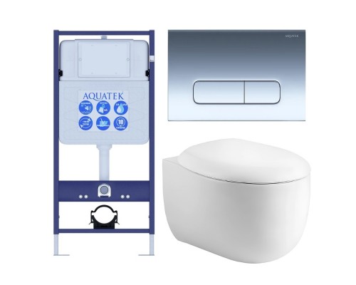 SET AQUATEK АЛЬТАИР-016 4в1 (рама AQUATEK Standard INS-0000012+крепеж KKI-0000002+клавиша KDI-0000016+унитаз АЛЬТАИР AQ1980-00 с тонким сиденьем soft- SET AQUATEK АЛЬТАИР cm-016 4в1