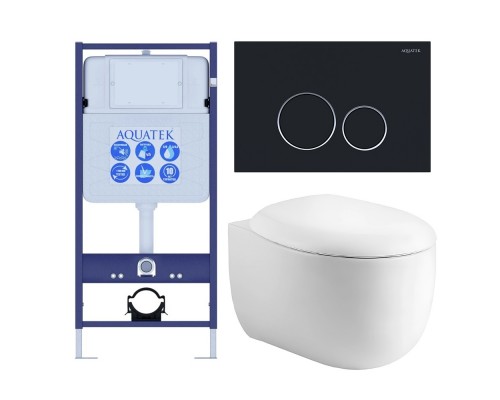 SET AQUATEK АЛЬТАИР-020 4в1 (рама AQUATEK Standard INS-0000012+крепеж KKI-0000002+клавиша KDI-0000020+унитаз АЛЬТАИР AQ1980-00 с тонким сиденьем soft- SET AQUATEK АЛЬТАИР cm-020 4в1