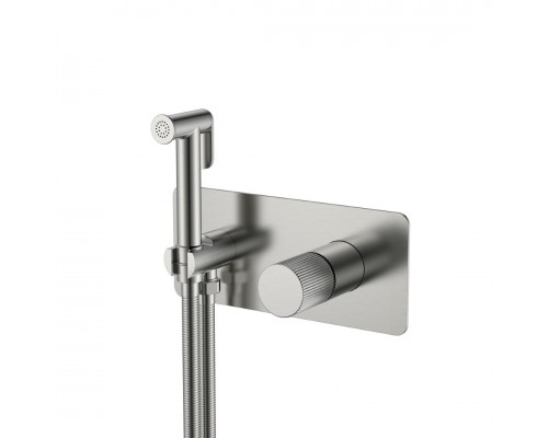 Boheme Stick Linea Гигиенический душ со смесителем и встраиваемой частью, цвет: nickel brush 127-NB.3