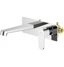 AQ1213CR ОБЕРОН смеситель для раковины настенный (внешняя и скрытая часть) AQ1213CR