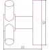 Сунержа Виктория Вешалка настенная 5x4,3x5h см, цвет: без покрытия 00-3007-0000