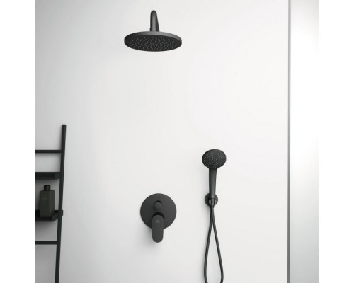 BC807XG IDEALRAIN Держатель с подключением душевой лейки 1/2 матовый черный BC807XG