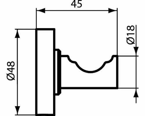 A9115XG IOM крючок матовый черный A9115XG