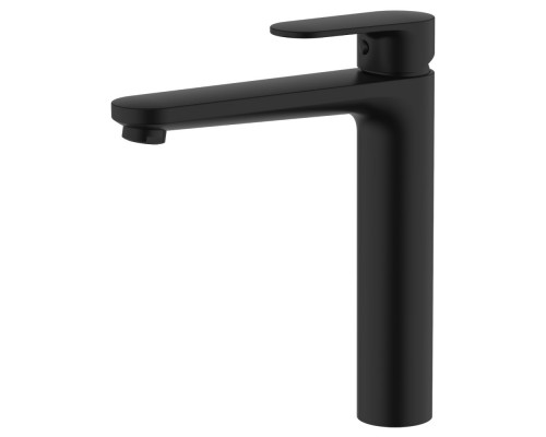 AQ1804MB НИКА смеситель для раковины высокий 190 без донного клапана, матовый черный AQ1804MB