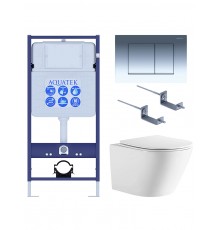 SET AQUATEK ЛИБЕРТИ-010 4в1 (рама AQUATEK Standard INS-0000012+крепёж KKI-0000002+клавиша KDI-0000010+унитаз ЛИБЕРТИ AQ1999T-00 с тонким сиденьем sc) SET AQUATEK ЛИБЕРТИ-010 4в1