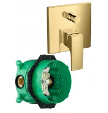 32545990S Set HG Metropol смеситель для ванны (32545990+01800180) полир,золото 32545990S