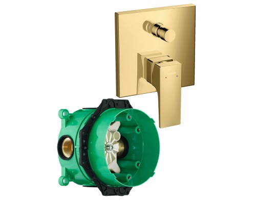 32545990S Set HG Metropol смеситель для ванны (32545990+01800180) полир,золото 32545990S