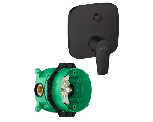 71474670S Set HG Talis E смеситель для ванны (71474670+01800180) матовый черный 71474670S