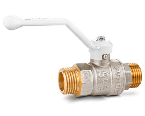 Кран шаровой латунный LD Pride 47.20.Н-Н.Р (White) Ду 20 Ру 40 нр-нр, (рычаг)