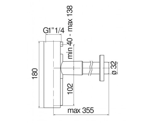 AV00107/10FLP сифон, глянцевый черный AV00107/10FLP
