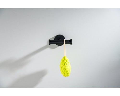 AQ4202MB ОБЕРОН крючок двойной, матовый черный AQ4202MB