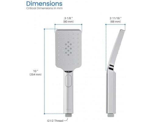 AQ2005CR ЛИРА ручной душ Select 80 3 jet AQ2005CR