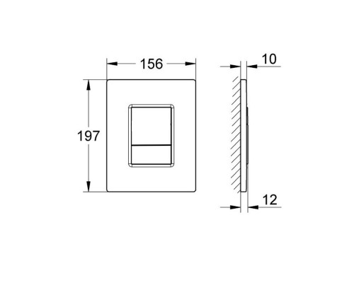 PNN-0000003 (025СQ) Панель смыва Хром матовая для INSP-0000002 Pneumo N PNN-0000003