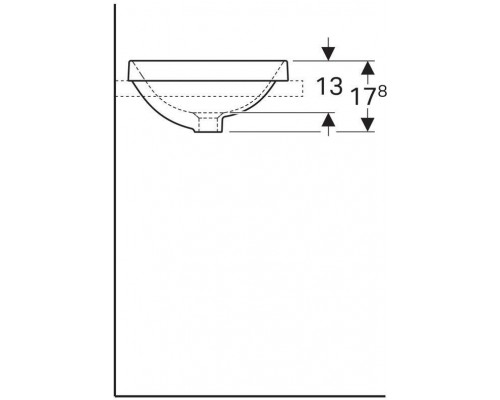 500.700.01.2 Geberit VariForm Раковина встраиваемая в столешницу круглой формы, D=40 см, без отв. под смеситель, с отв. перелива 500.700.01.2