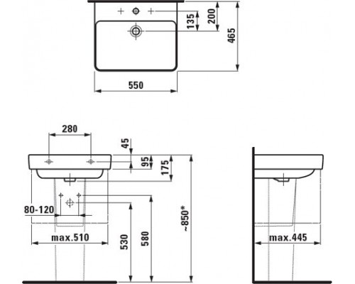 PRO S 1096.2.000.104.1 Раковина 8.1096.2.000.104.1
