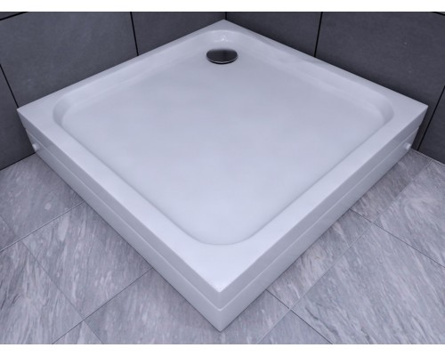 Поддон акриловый, квадрат, с ножками и съемной панелью. БЕЗ СИФОНА. 10010015 DPA-0000003