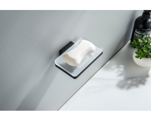 AQ4303MB ЛИБРА мыльница, матовый черный AQ4303MB