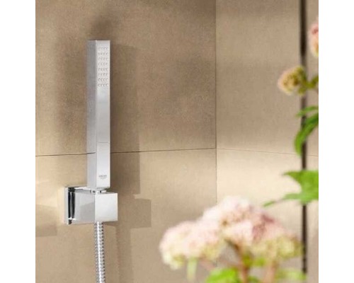 26405000 Euphoria Cube Stick Душевой набор I (квадратный ручной душ, настенный держатель, шланг 1250 мм), 9,5 л/мин, хром 26405000