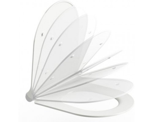 Сиденье для унитаза UNI Chrome Sim белое (на замену артикула X01518) X01550