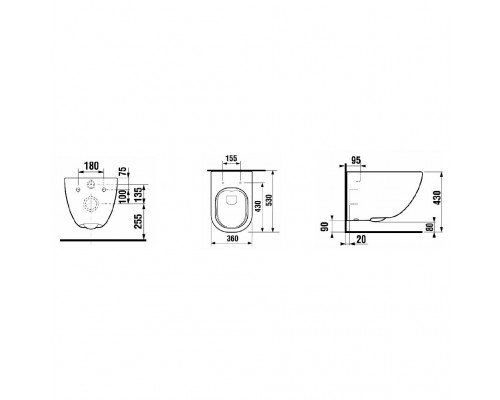 8.66E1.0.000.000.1 BASAL Combipack подвесной унитаз+сиденье SoftClose, быстросъемное 8.66E1.0.000.000.1