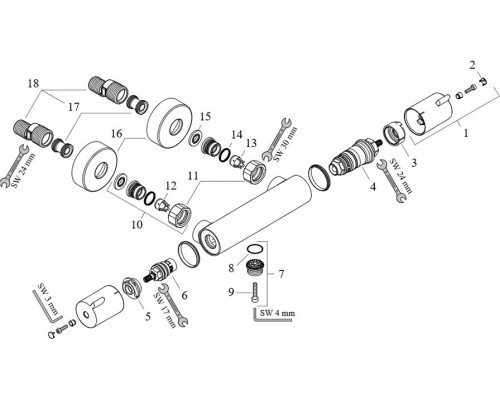 13211000 HG Ecostat 1001 CL термостатический смеситель для душа 13211000