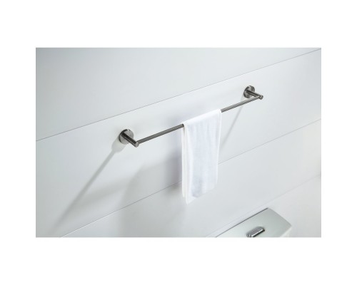 AQ4120BGM ЕВРОПА полотенцедержатель 450 мм, оружейная сталь (шлиф. черный хром) AQ4120BGM