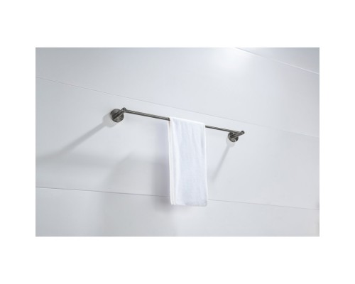 AQ4120BGM ЕВРОПА полотенцедержатель 450 мм, оружейная сталь (шлиф. черный хром) AQ4120BGM