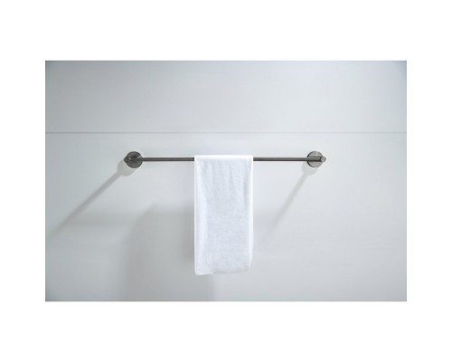 AQ4120BGM ЕВРОПА полотенцедержатель 450 мм, оружейная сталь (шлиф. черный хром) AQ4120BGM