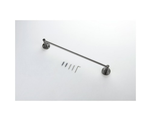AQ4120BGM ЕВРОПА полотенцедержатель 450 мм, оружейная сталь (шлиф. черный хром) AQ4120BGM