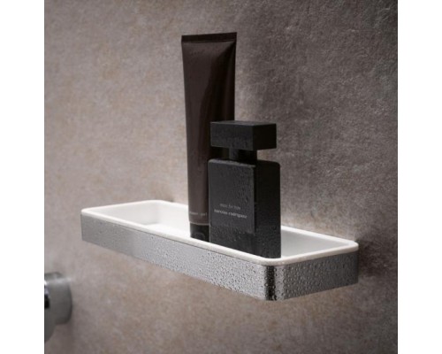 14958010051 PLAN Корзинка для душа 288мм, хром/белый 14958010051