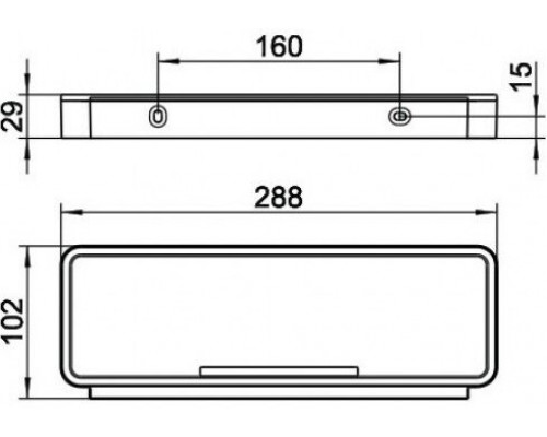 14958010051 PLAN Корзинка для душа 288мм, хром/белый 14958010051