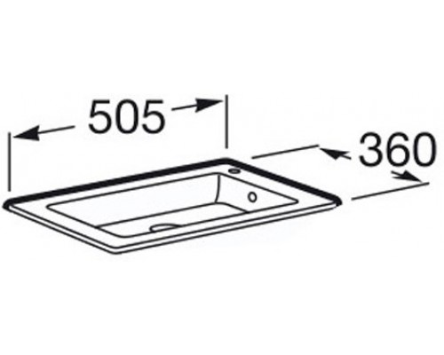 32799J00Y Debba Unik раковина мебельная 500 мм ГРУЗИТЬ ТОЛЬКО С МЕБЕЛЬЮ 32799J00Y