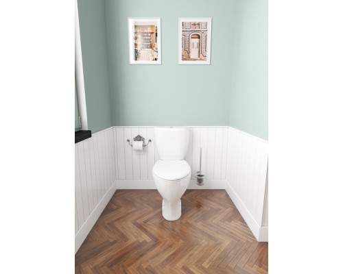 1P4017S0000BF Унитаз-компакт Воротынский белый, сидение полипропилен (арт. 188017S0020B0), кос вып 1.P401.7.S00.00B.F