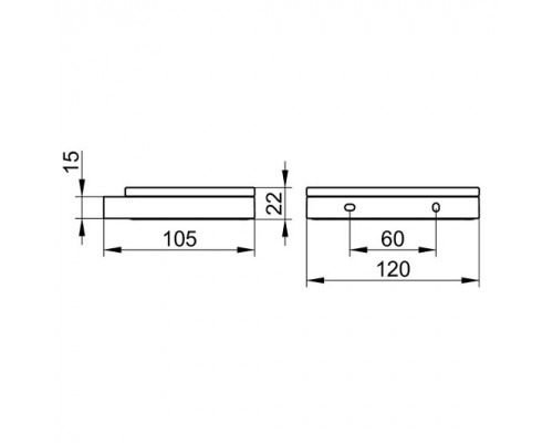 11155019000 EDITION 11 Мыльница настенная, со съемной хрустальной мыльницей, хром 11155019000