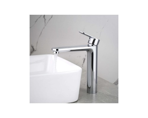 AQ1804CR НИКА смеситель для раковины высокий 190 без донного клапана AQ1804CR