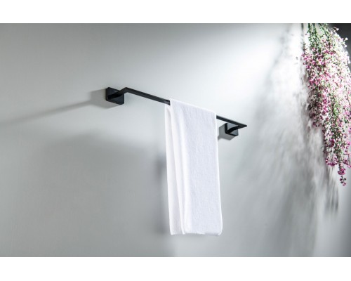 AQ4320MB ЛИБРА полотенцедержатель 450 мм, матовый черный AQ4320MB