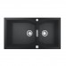 31658AP0 K700 Мойка с 2 чашами, 900 x 500 мм, черный гранит (3 шт.- пал.) 31658AP0