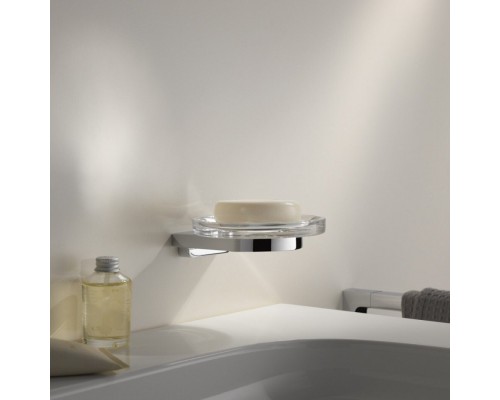 12755019000 COLLECTION MOLL Мыльница настенная из хрустального стекла, держатель хром 12755019000