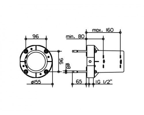 51127010070 EDITION 11 Блок для напольного монтажа смесителя для ванны 51127010070